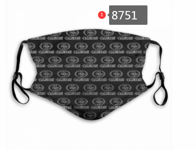 2020 San Francisco 49ers 432 Dust mask with filter->nfl dust mask->Sports Accessory